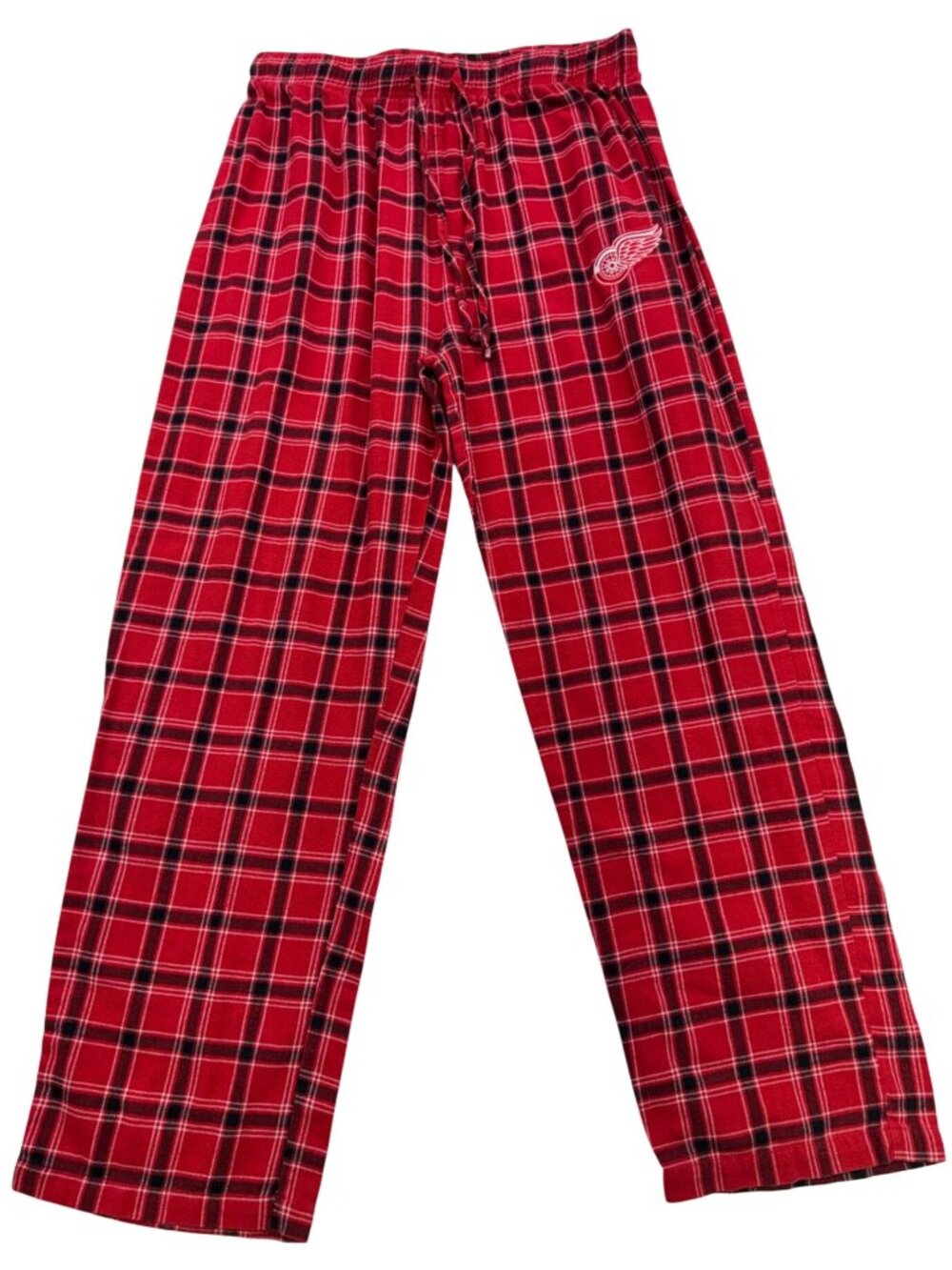 Sideline NHL Youth Flannel Pajama Pants Drawstring Waist Size Medium Red Plaid